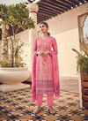Pink Colour Fancy Designer Latest Heavy Casual Wear Printed Pure Viscose Muslin With Sequin Embroidery Work Dress Material 2005